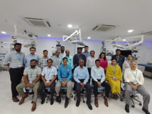 Faculty in endoscopic training program for surgeons